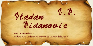 Vladan Midanović vizit kartica